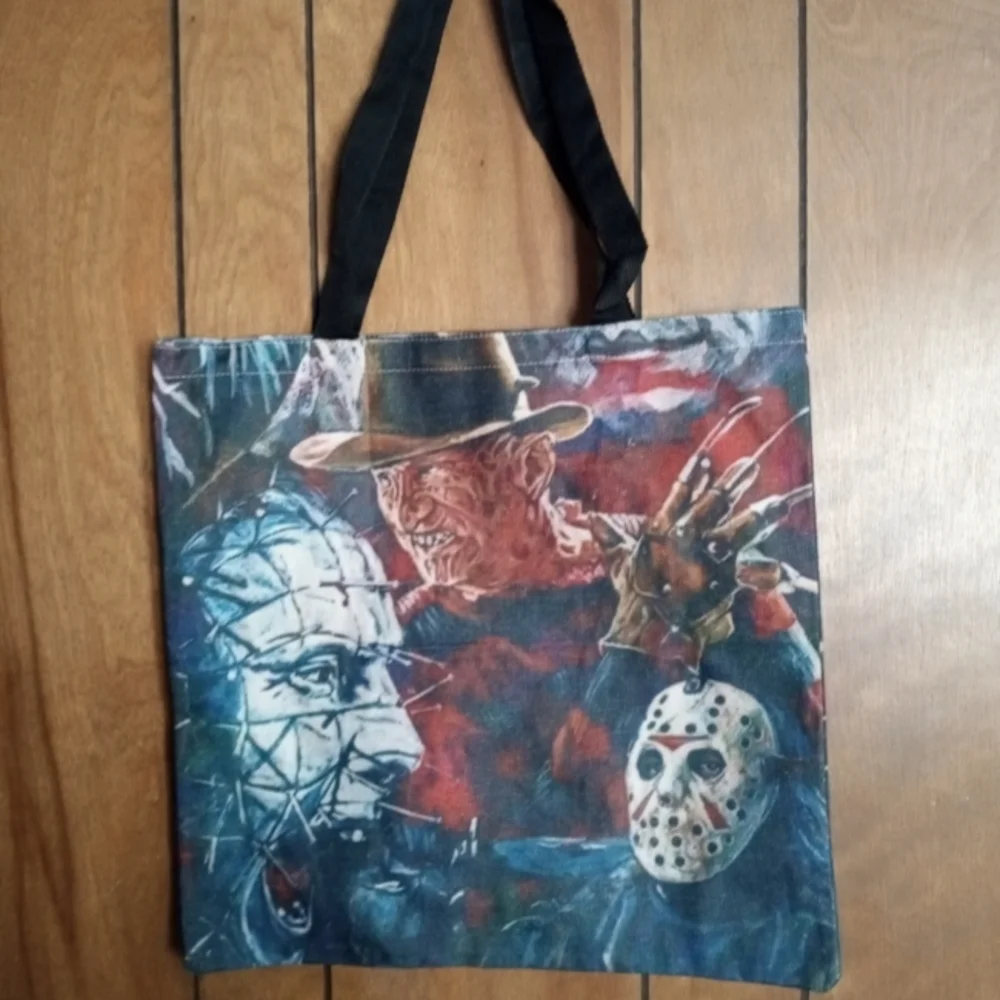 Horror shopping tote bag